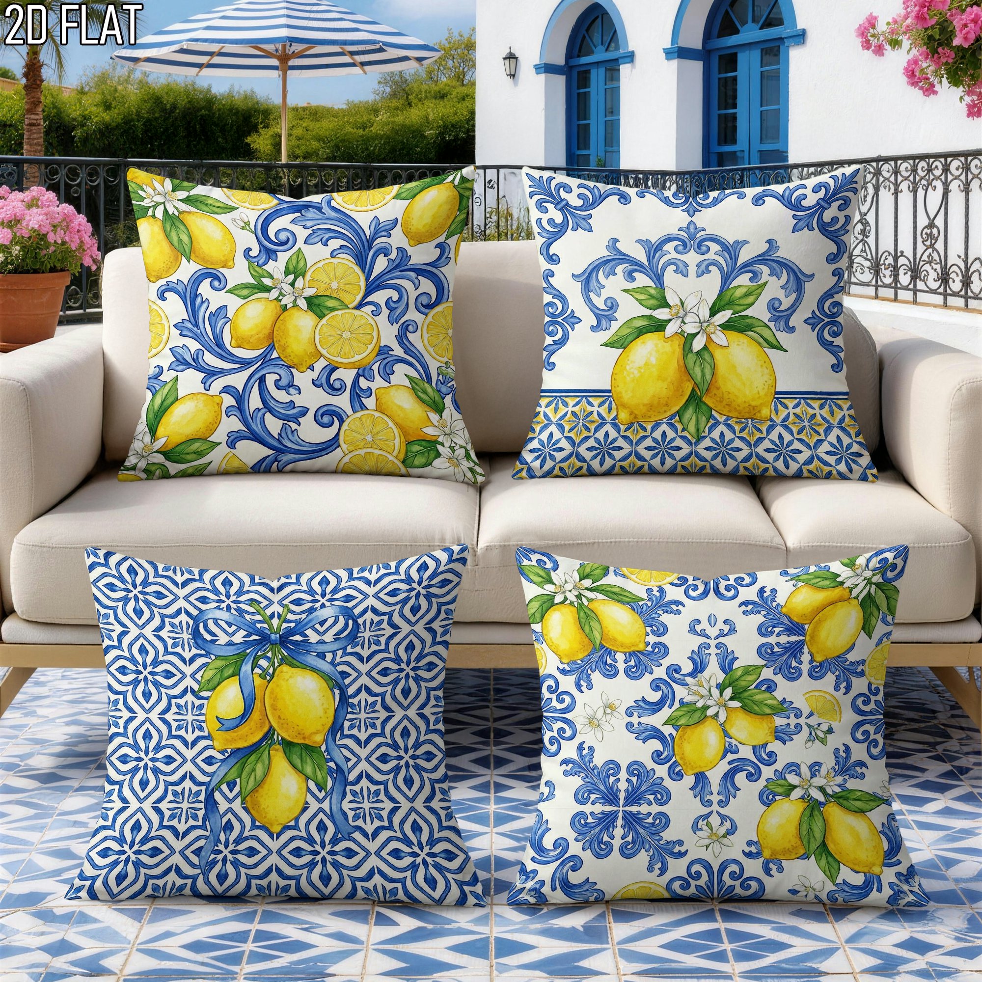 4Pcs Italian Summer Style Thro – Ceramic Tile Blank recenzja i cena
