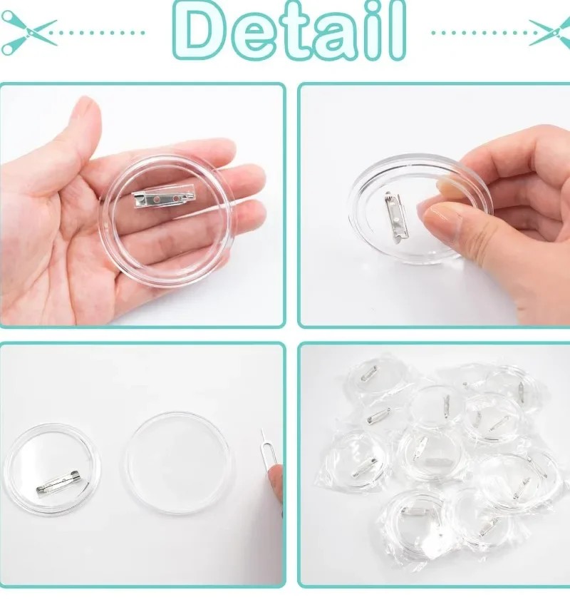 30pcs acrylic blank badge pin  – Button Badge Blank recenzja i cena