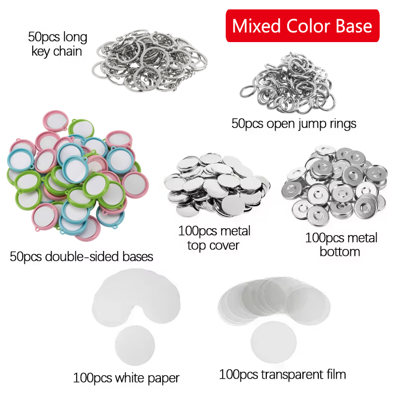 50Pcs/Set DIY Double-Side Key  – Button Badge Blank recenzja i cena