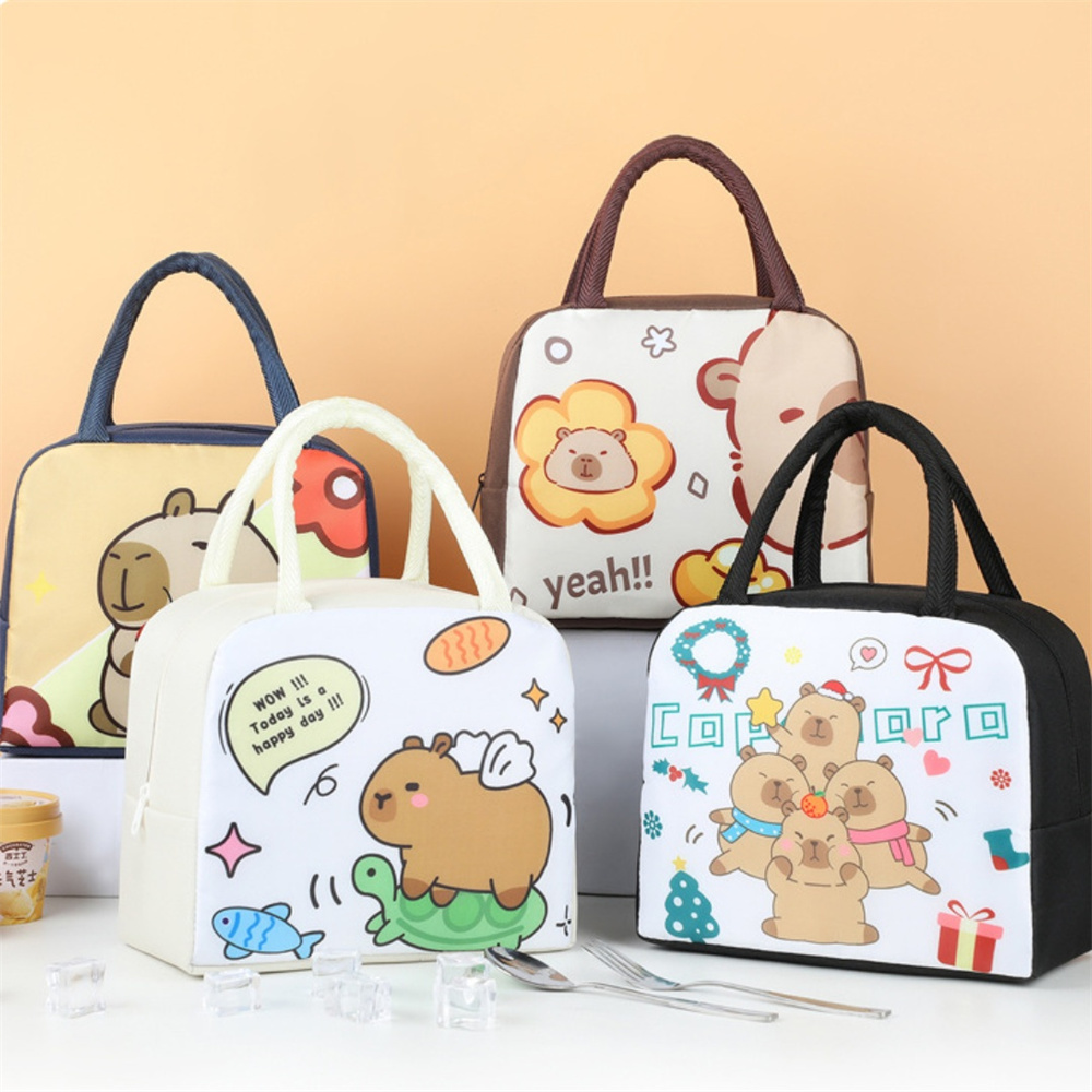 Cartoon Capybara Lunch Bag Ins – Tote Bag Sublimation recenzja i cena