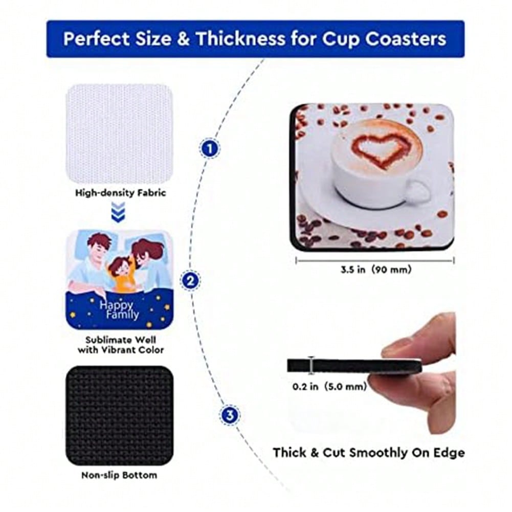 1PCS Square Sublimation Blanks – Coaster Sublimation Blank recenzja i cena