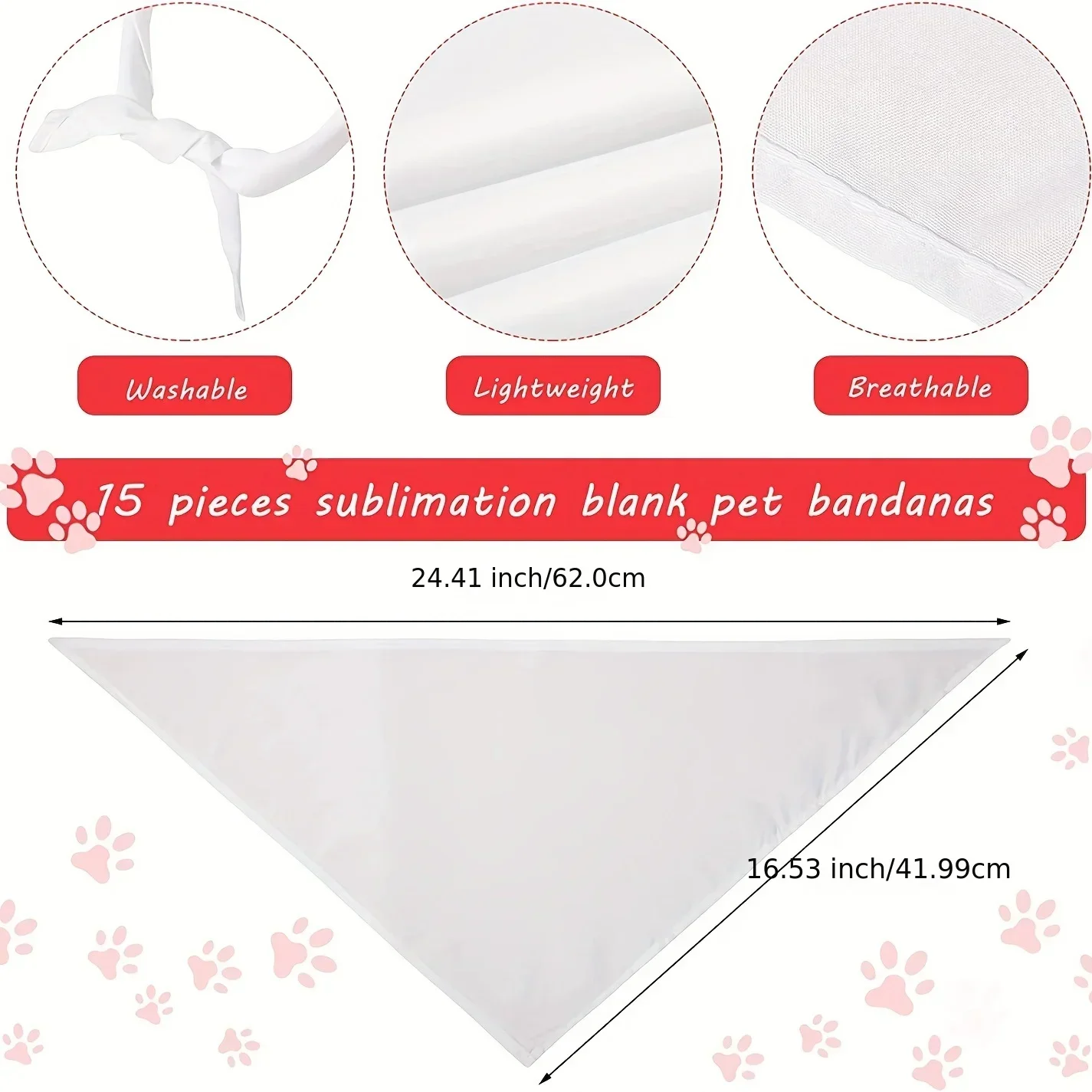 30pcs White Polyester Blank Do – Bandana Blank White recenzja i cena