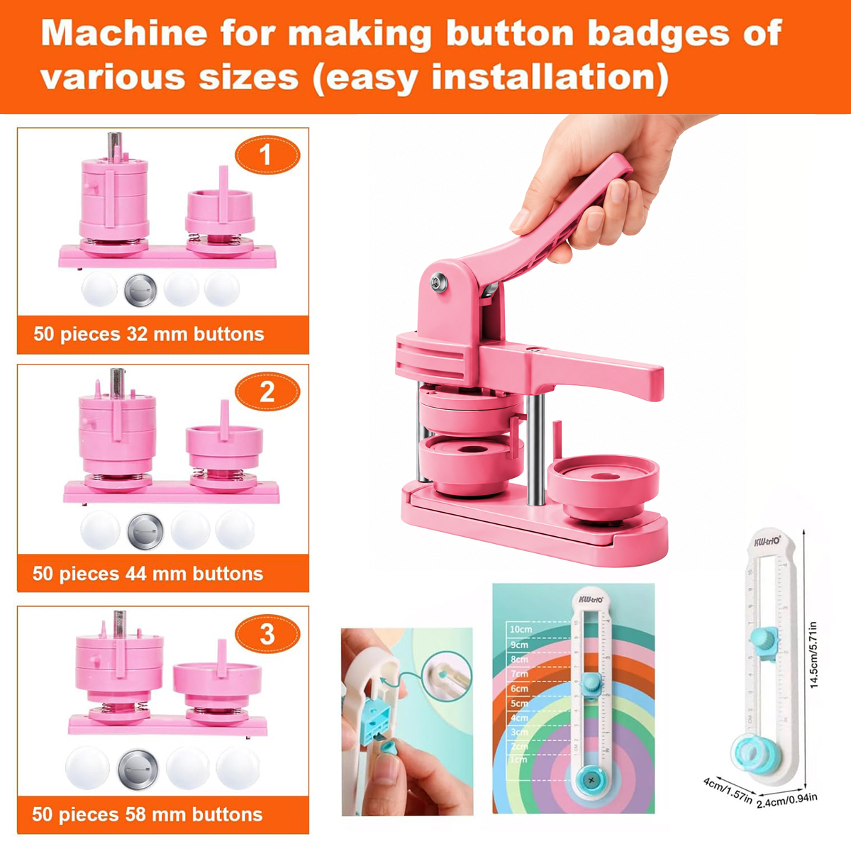 Button Maker Machine 2.25-in + – Button Badge Blank recenzja i cena