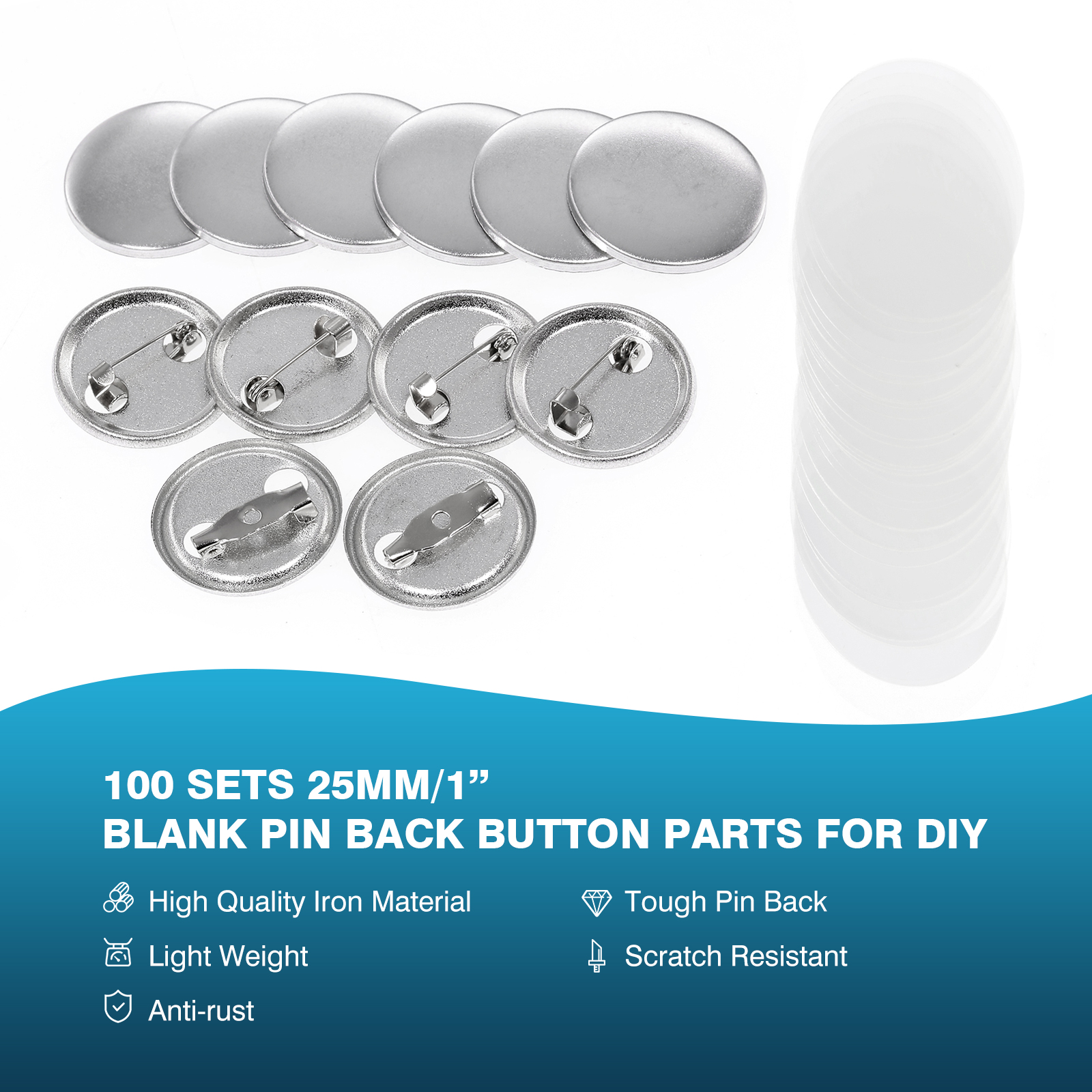 100Pcs Mini DIY Round Mirror M – Button Badge Blank recenzja i cena