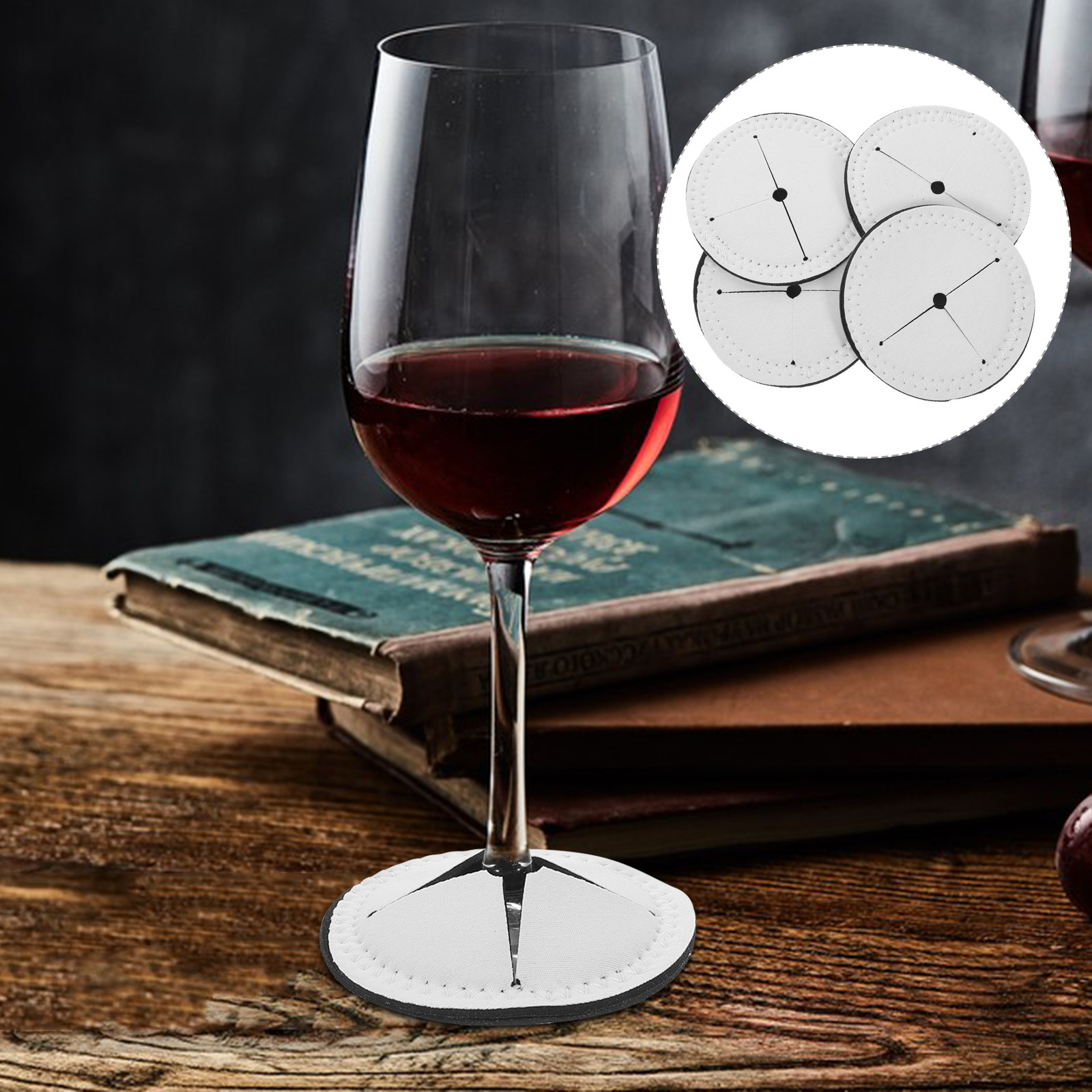 4Pcs Wine Cup Coasters Blank S – Coaster Sublimation Blank recenzja i cena