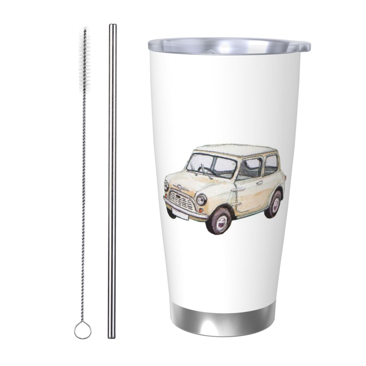 Classic White Mini Cooper In W – Tumbler 20Oz White recenzja i cena