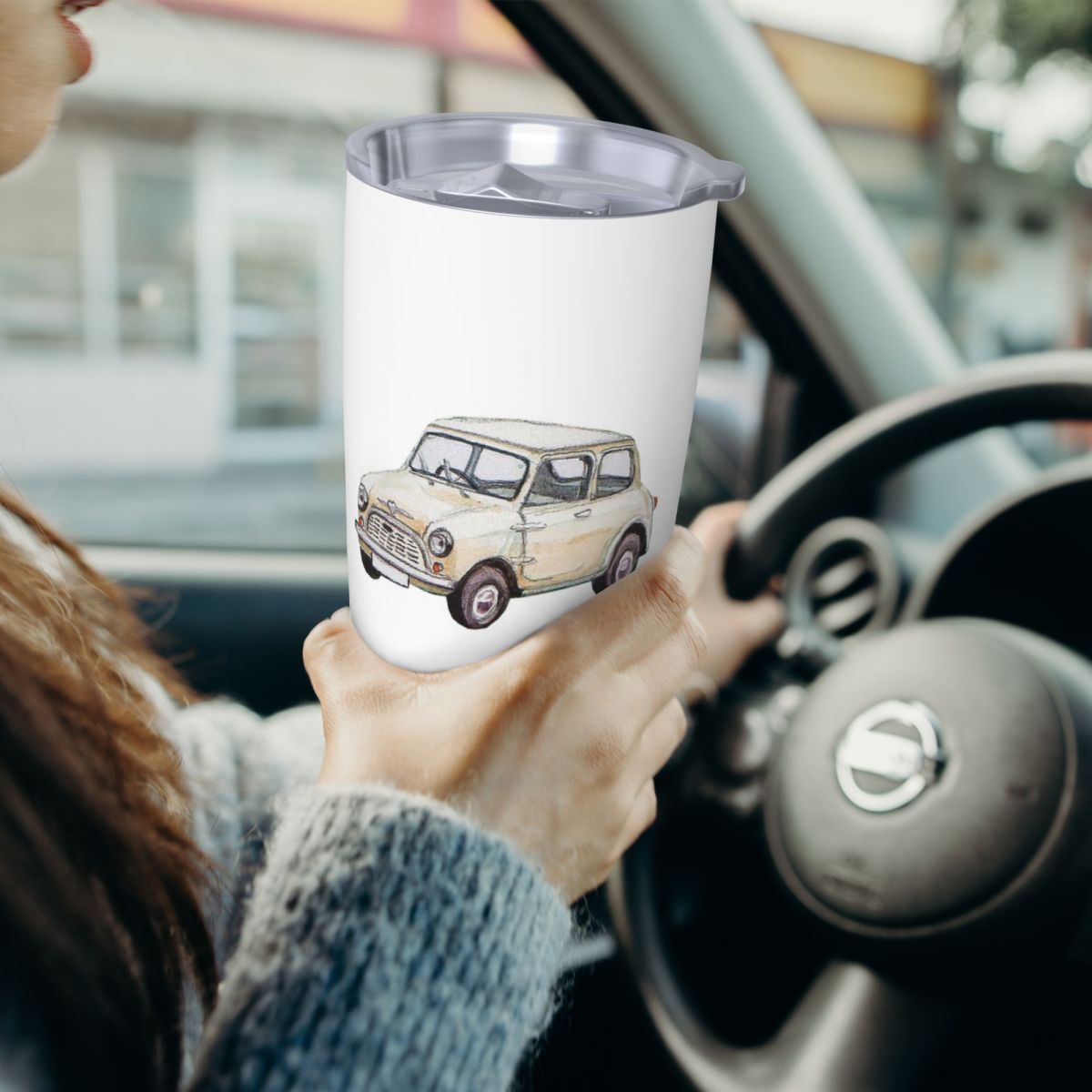 Classic White Mini Cooper In W – Tumbler 20Oz White recenzja i cena