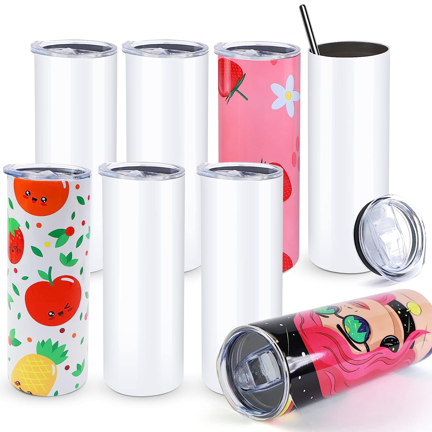 HTVRONT 8pcs Stainless 20 OZ S – Sublimation Mug White recenzja i cena