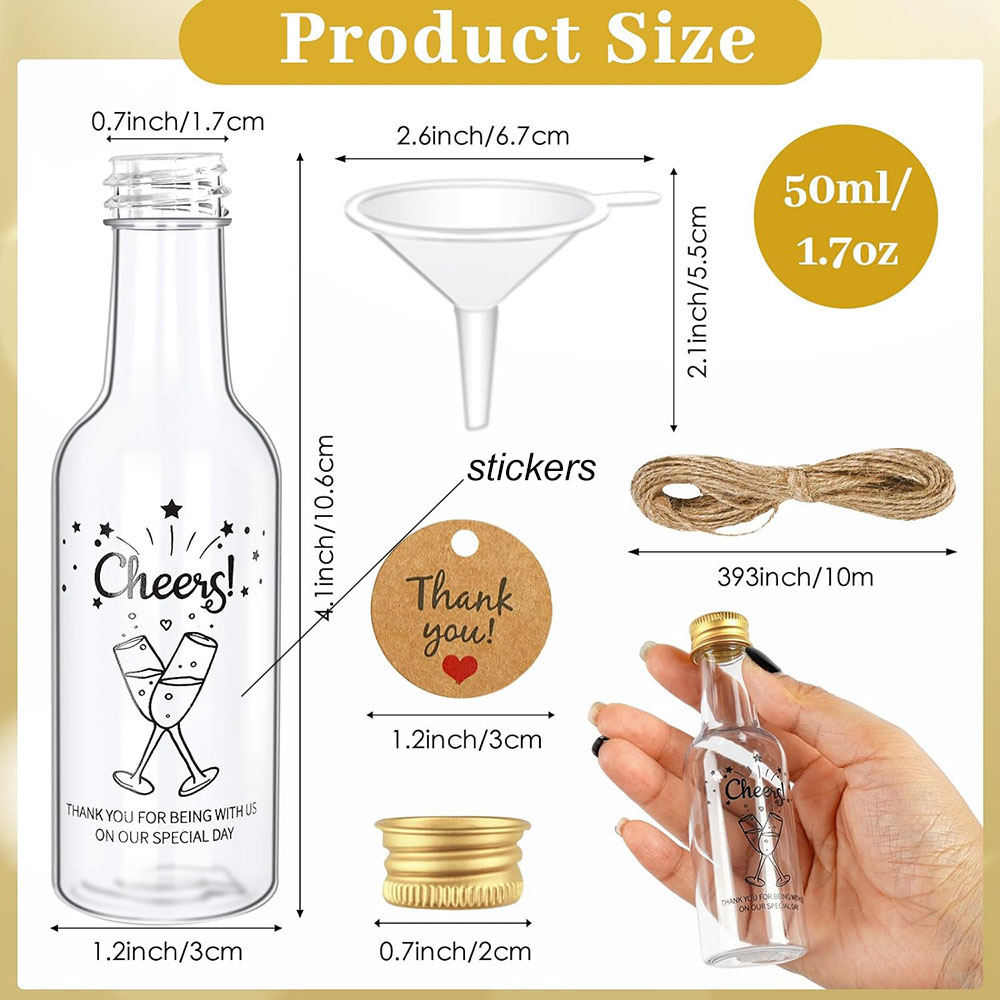 50Pack Mini Liquor Bottles,1.7 – Water Bottle Blank recenzja i cena