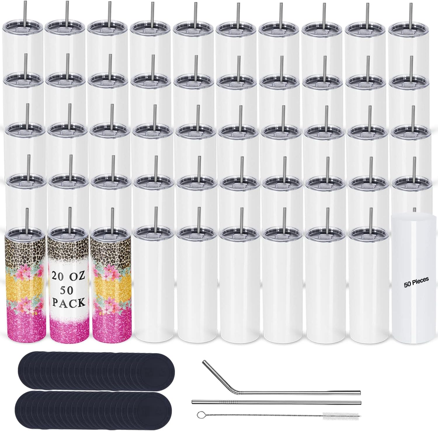 50 Pack Sublimation Tumblers B – Tumbler 20Oz White recenzja i cena