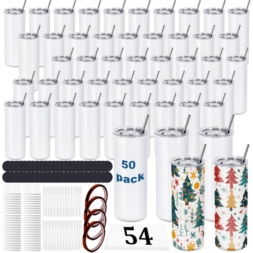 50 Pack 20 OZ Sublimation Tumb – Tumbler 20Oz White recenzja i cena