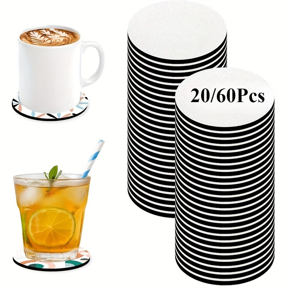 20/60pcs Coasters, Blank Heat- – Coaster Sublimation Blank recenzja i cena