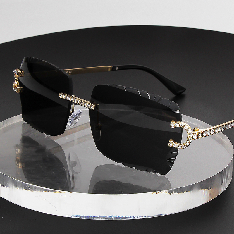 Fashion Rimless Square Sunglas – Metal Photo Panel recenzja i cena
