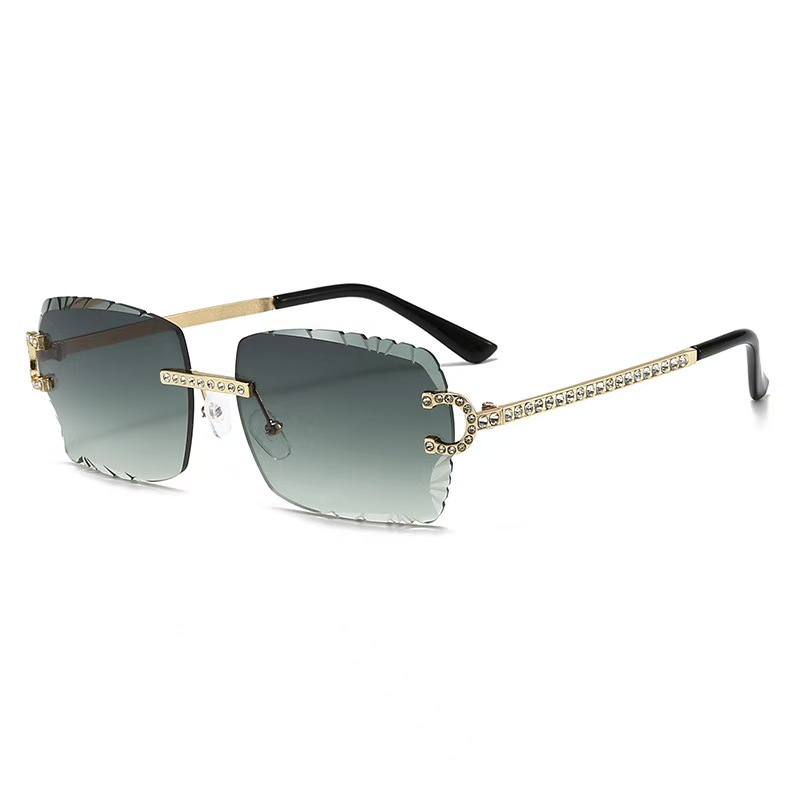 Fashion Rimless Square Sunglas – Metal Photo Panel recenzja i cena