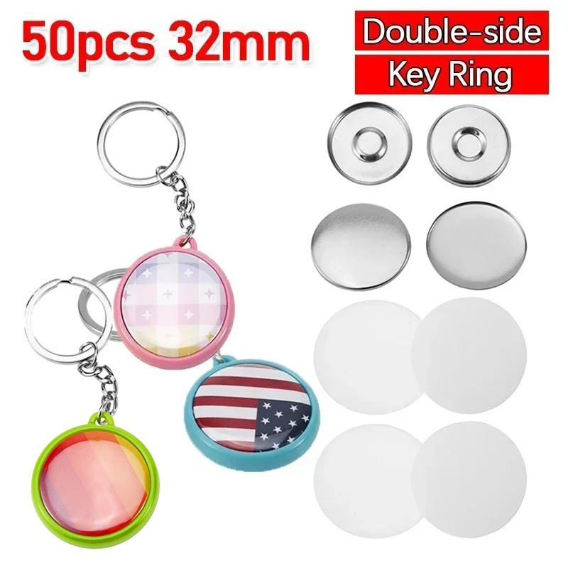 50pcs/Set 32mm Double-side Key – Button Badge Blank recenzja i cena