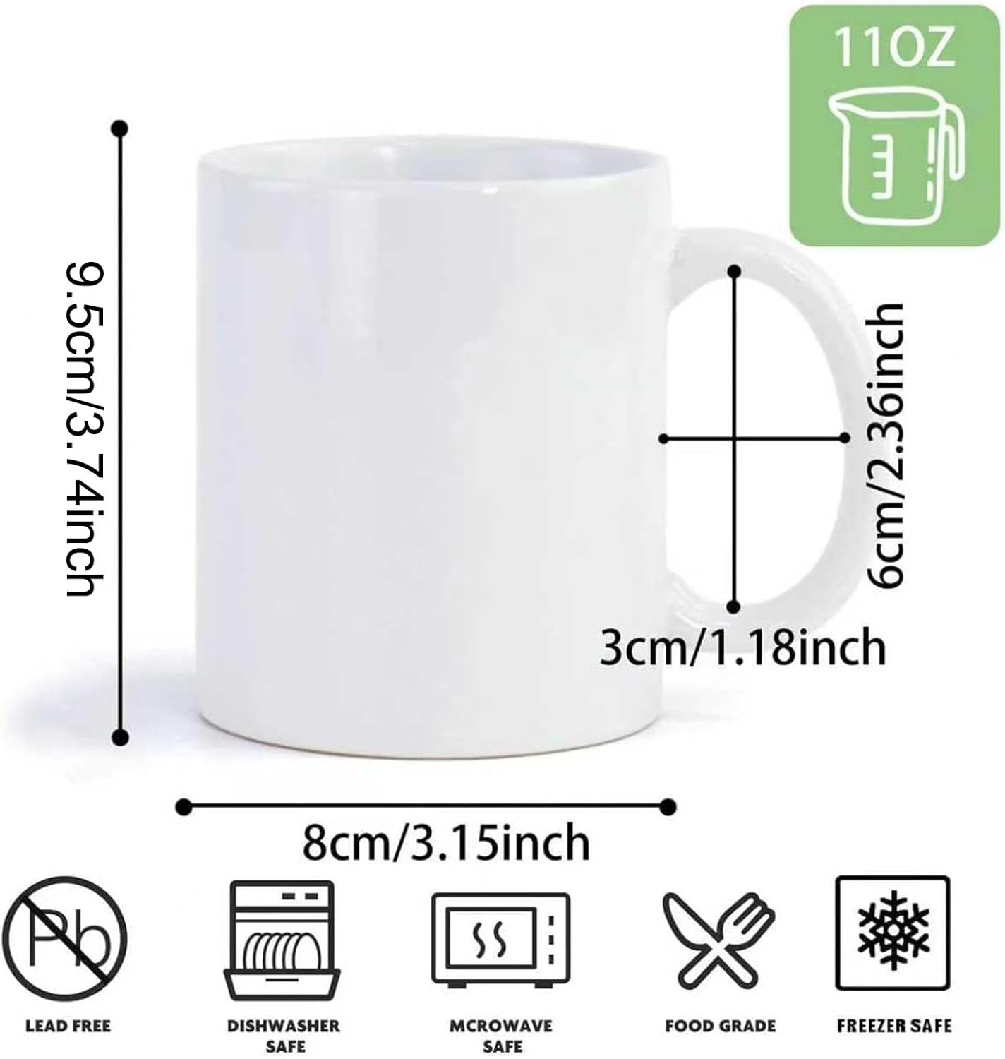 36pcs Sublimation Mugs 11oz Wh – Sublimation Mug White recenzja i cena