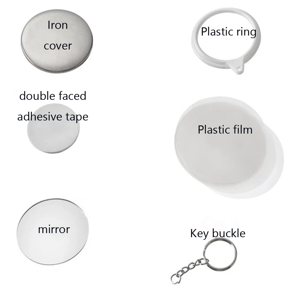 New 100PCS Key Ring Mirror Bla – Button Badge Blank recenzja i cena