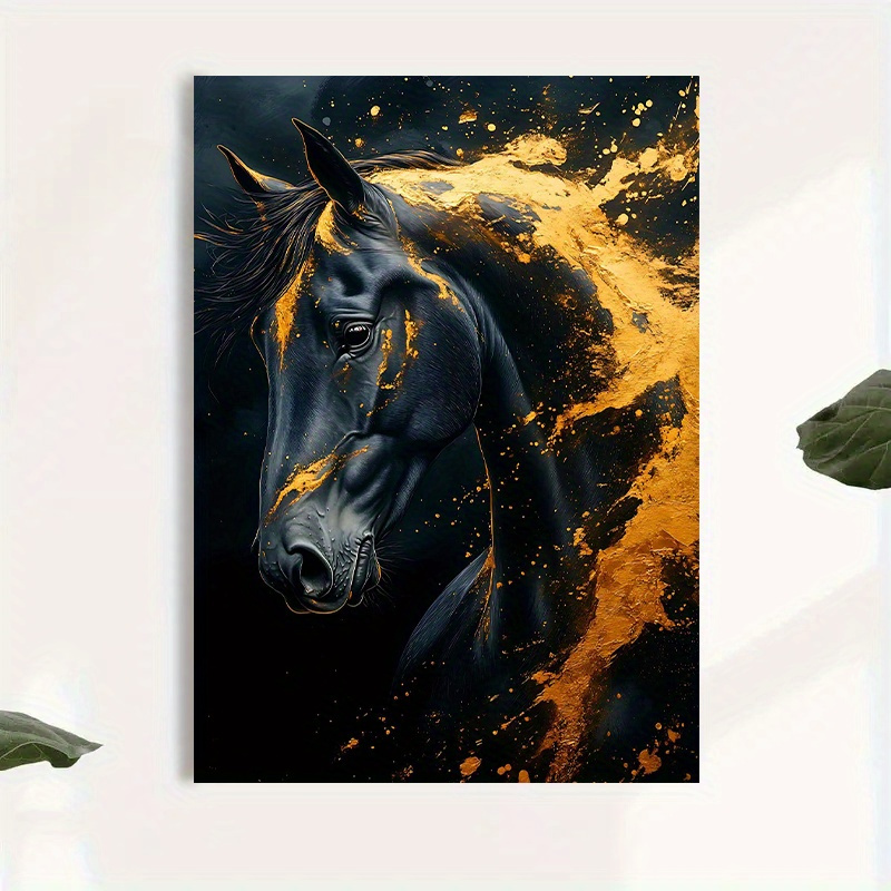 1pc Elegant Black Horse Canvas – Canvas Wrap Ready recenzja i cena