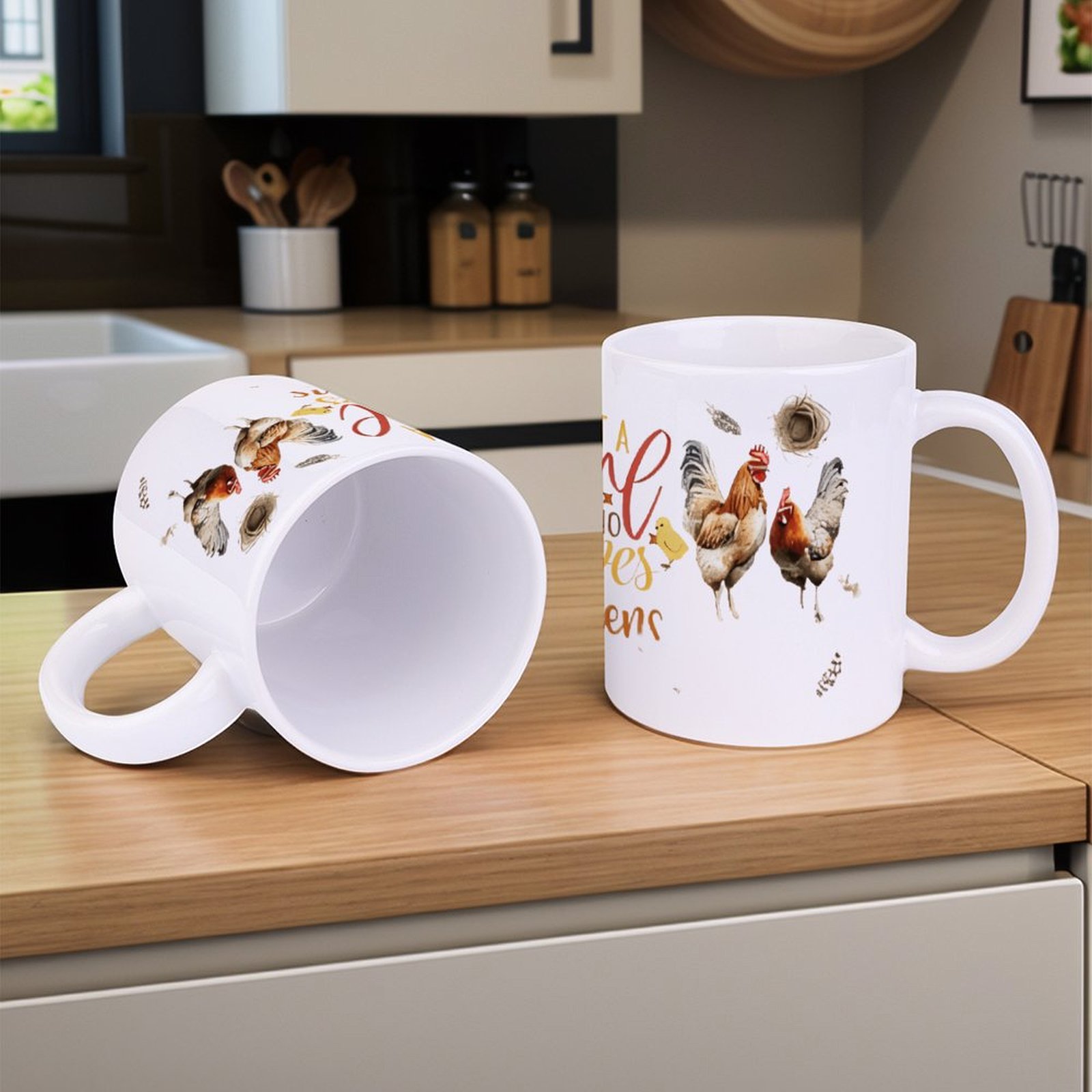 Just A Girl Who Loves Chickens – Sublimation Mug White recenzja i cena