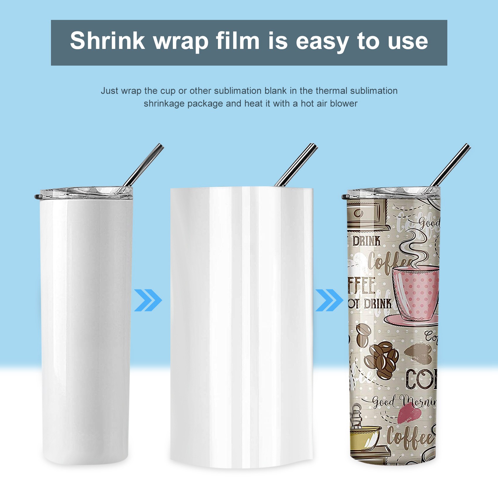ABHI-30Pcs Sublimation Shrink  – Sublimation Mug White recenzja i cena