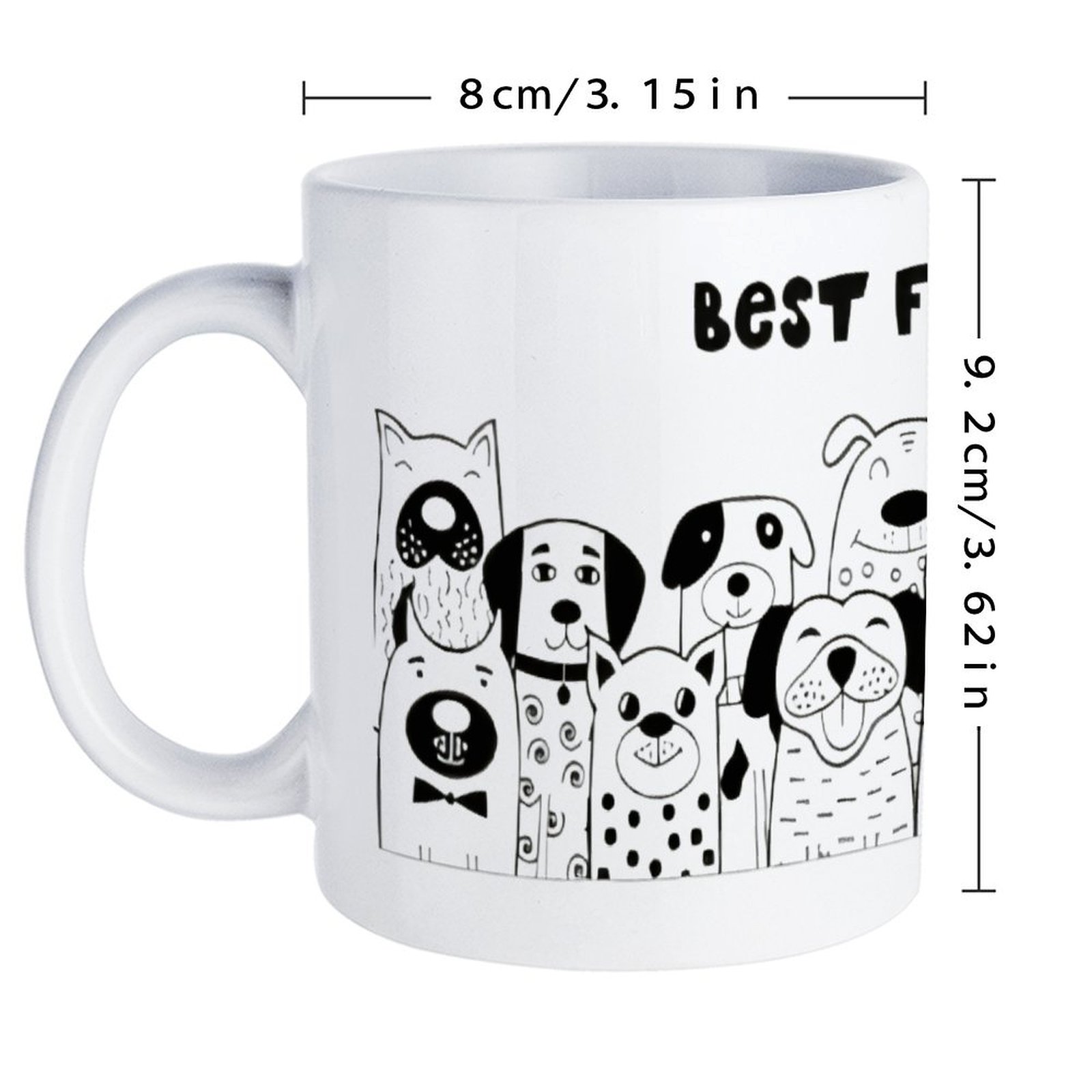 Illustration Of Dogs With The  – Sublimation Mug White recenzja i cena