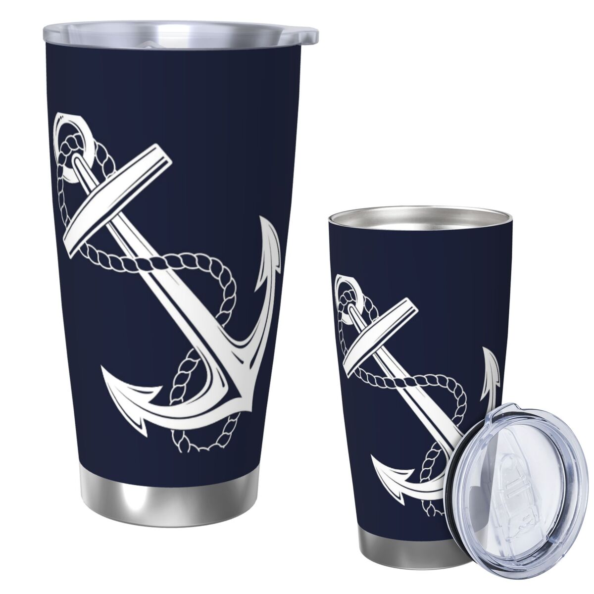 Anchor Nautical White & Navy S – Tumbler 20Oz White recenzja i cena