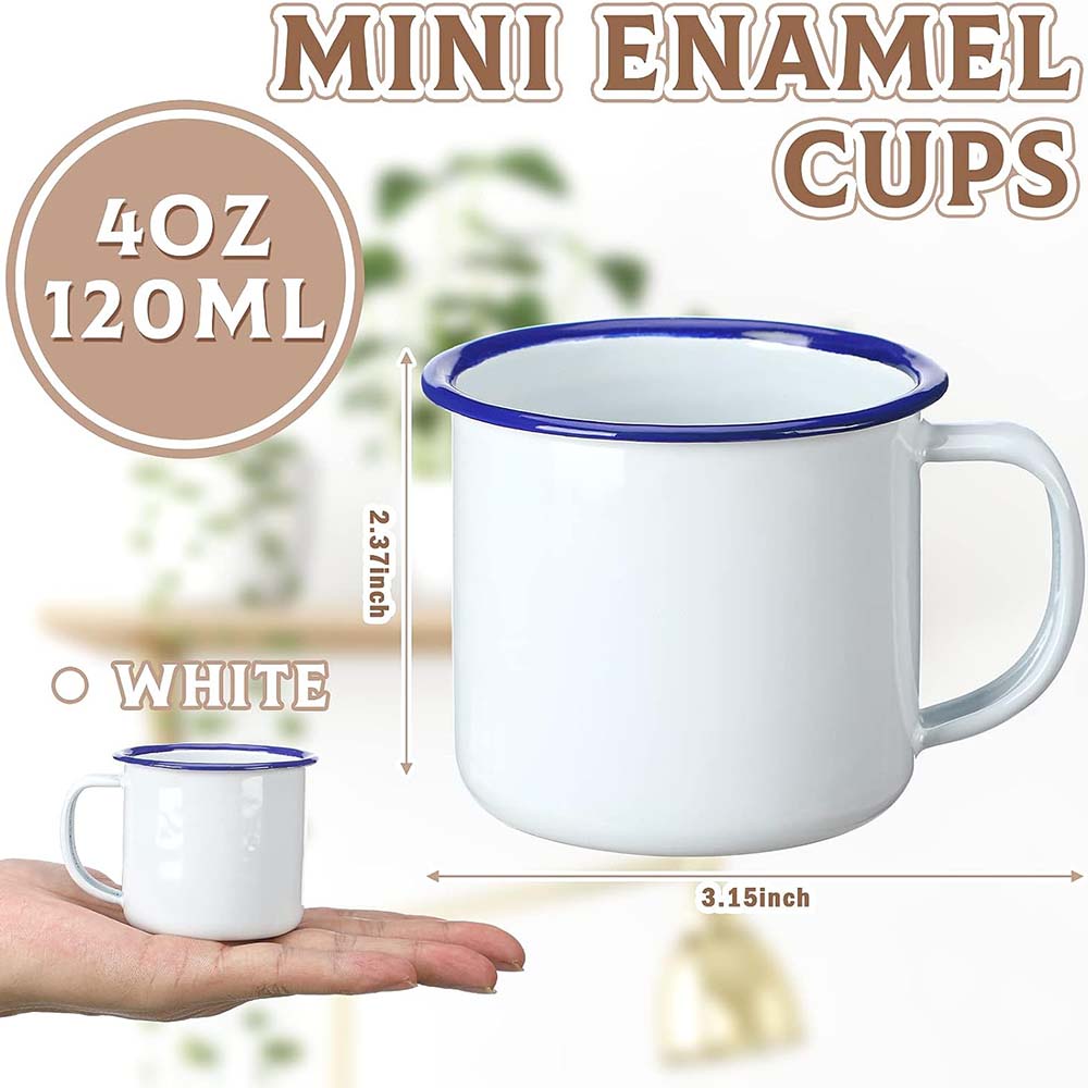 Mini Enamel Camping Coffee Mug – Sublimation Mug White recenzja i cena